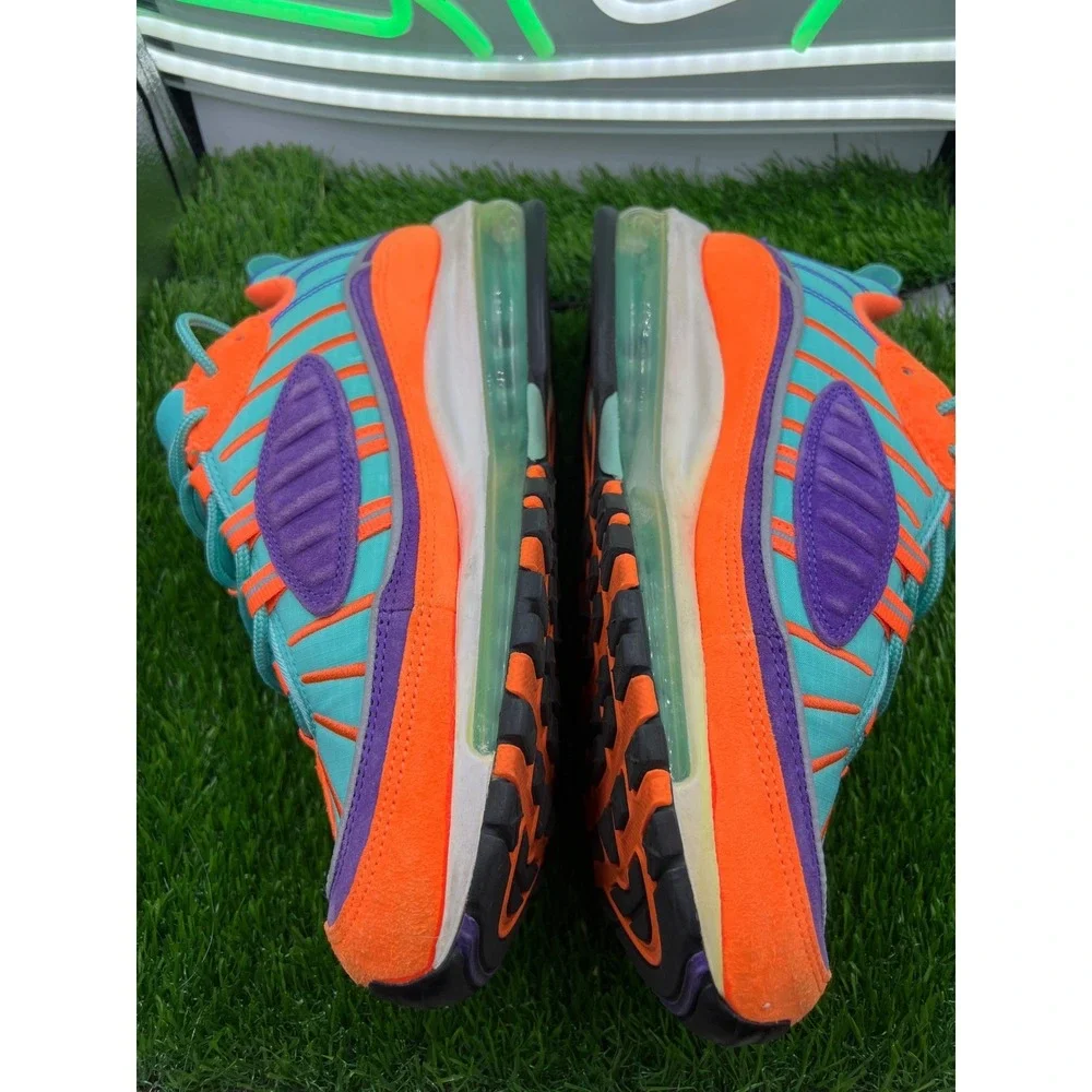 Nike Air Max 98 QS‎ Size 8 Mens Cone Tour Yellow-Hyper Grape 924462-800